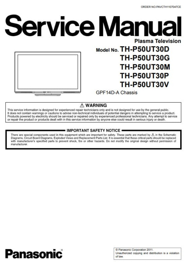 GPF14D-A_TH-P50UT30D, TH-P50UT30G, TH-P50UT30M, TH-P50UT30P, TH-P50UT30V